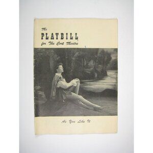 Katherine Hepburn As You Like It Playbill Cort Theatre Prince Cloris Leachman